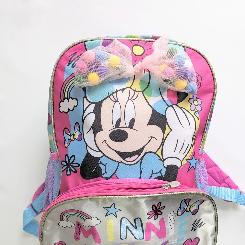 Minnie Mouse Pink Backpack with Accent Bow